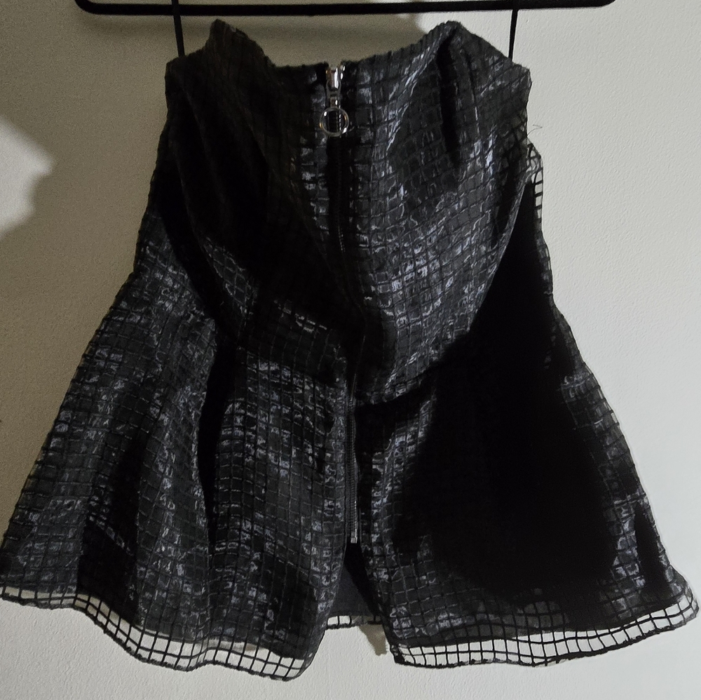 Black zipper bustier